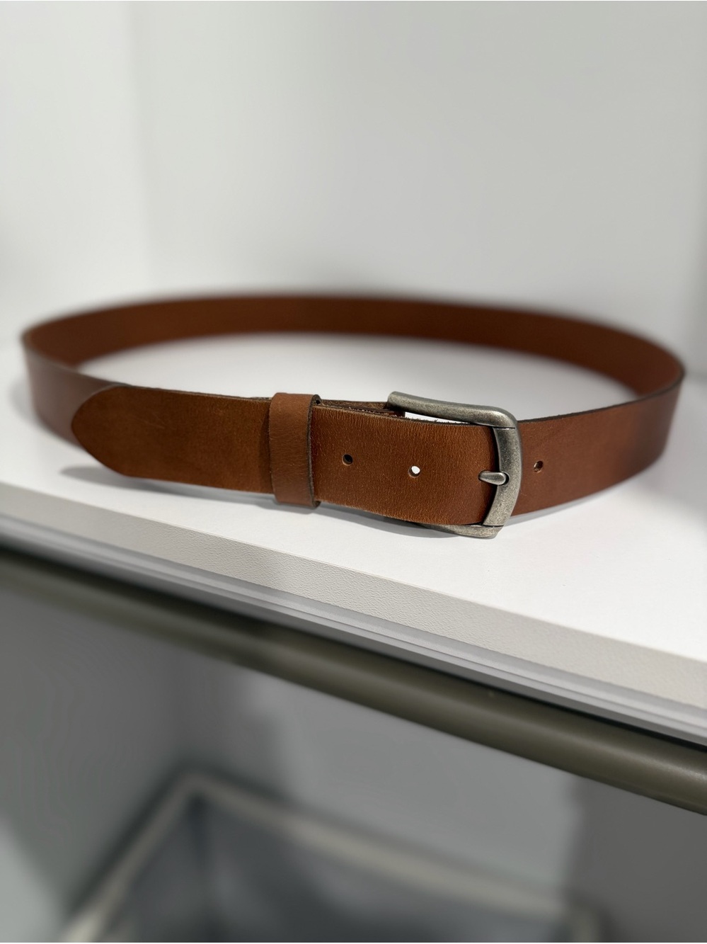 Classic Men's Leather Belt in Brown